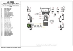 Накладки на торпеду Subaru/Субару Legacy 2009-2014 полный набор, автоматическая коробка передач.