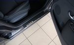 Alu-Frost Накладки на внутренние пороги с надписью, нерж. сталь+карбон, 4 шт. VW Touareg 10-/14-
