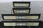 JMT Накладки на дверные пороги с логотипом и LED подсветкой, нерж., OEM Stile HONDA Civic 12-