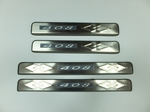 JMT Накладки на дверные пороги с логотипом и LED подсветкой, нерж. PEUGEOT 408 12-