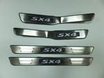 JMT Накладки на дверные пороги с логотипом и LED подсветкой, нерж. SUZUKI SX 4 06-/10-