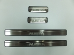 JMT Накладки на дверные пороги с логотипом, нерж. NISSAN Almera 12-