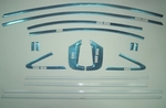 JMT Верхние и нижние молдинги стекол (окантовка), нерж., 16 частей HONDA Civic 12-