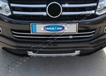 Omsa_Line Накладка на решетку воздухозаборника бампера, нерж., 2 части, (4x4) VW Amarok 10-15