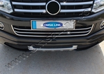 Omsa_Line Накладка на решетку воздухозаборника бампера, нерж., 3 части (4x2) VW Amarok 10-15