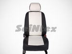 Seintex Чехлы на сиденья (экокожа), цвет - чёрный + белый TOYOTA Corolla 13-15