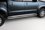 Toyota Пороги с нержавеющим листом 76 мм (компл 2шт) TOYOTA Hilux 09-/12-