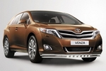 Toyota Защита переднего бампера с декоративными элементами 42/42 мм двойная TOYOTA Venza 12-