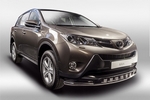 Toyota Защита переднего бампера с декоративными элементами 60 мм TOYOTA RAV4 13-
