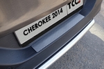 ТСС Накладка на задний бампер (декоративная) (Sport, Longitude, Limited) JEEP Cherokee 14-