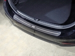 ТСС Накладка на задний бампер (лист шлифованный логотип Hyundai) (SD) HYUNDAI Solaris 17-