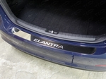 ТСС Накладка на задний бампер (лист зеркальный надпись Elantra) HYUNDAI Elantra 16-