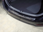 ТСС Накладка на задний бампер (лист зеркальный надпись Hyundai) (SD) HYUNDAI Solaris 17-