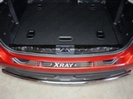 ТСС Накладка на задний бампер (лист зеркальный надпись XRAY) LADA X-Ray 16-