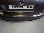 ТСС Накладка на задний бампер (лист зеркальный) VW Polo 15-