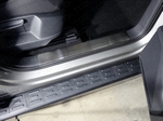 ТСС Накладки на пластиковые пороги (лист шлифованный) 2шт VW Tiguan 17-