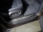ТСС Накладки на пластиковые пороги (лист шлифованный логотип audi) AUDI Q5 08-11
