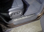 ТСС Накладки на пластиковые пороги (лист шлифованный надпись audi) AUDI Q5 08-11