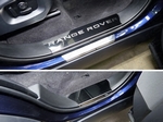 ТСС Накладки на пластиковые пороги (лист зеркальный надпись Range Rover) LAND ROVER/ROVER Range Rover Sport 14-
