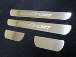 ТСС Накладки на пороги (лист шлифованный надпись EcoSport) FORD Ecosport 14-