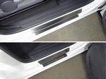 ТСС Накладки на пороги (лист шлифованный) VW Amarok 16-