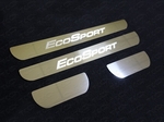 ТСС Накладки на пороги (лист зеркальный надпись EcoSport) FORD Ecosport 14-