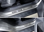 ТСС Накладки на пороги внешние (лист шлифованный логотип VW) 4 шт VW Tiguan 17-