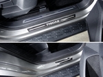 ТСС Накладки на пороги внешние (лист зеркальный надписьTiguan) 4 шт VW Tiguan 17-