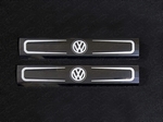 ТСС Накладки на пороги внутренние (зеркальные надпись логотип Volkswagen) VW Touareg 14-