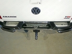 ТСС Накладки на задний бампер (лист зеркальный логотип Volkswagen) VW Amarok 16-