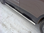ТСС Пороги овальные с накладкой 120х60 мм (для авто 2016 г.в.) HYUNDAI Grand Santa Fe 13-