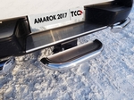 ТСС Задняя подножка (нерж. лист) 60,3 мм (под фаркоп) VW Amarok 16-