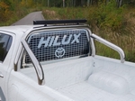ТСС Защита кузова и заднего стекла 76,1 мм со светодиодной фарой TOYOTA Hilux 15-