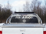 ТСС Защита кузова и заднего стекла со светодиодной фарой 75х42 мм (на крышку) VW Amarok 16-