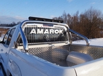 ТСС Защита кузова и заднего стекла со светодиодной фарой 76,1 мм (на кузов) VW Amarok 16-