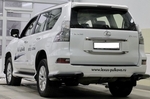 Lexus/Лексус Защита задняя уголки 76 мм черные LEXUS GX460 13-