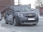 Souz-96 Защита переднего бампера труба овальная 75х42 мм CHEVROLET Orlando 11-