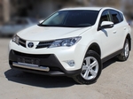 Технотек Защита передняя овальная в решетку радиатора d-76x42 TOYOTA RAV4/рав 4 13-