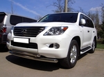 Технотек Защита передняя трубообразная d-76+53 двойная LEXUS LX5/X570 12-