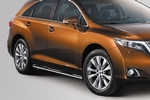 Toyota Пороги с проступями 76 мм (компл 2шт) TOYOTA Venza 12-